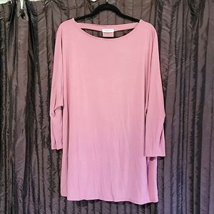 Rose colored T-back shirt